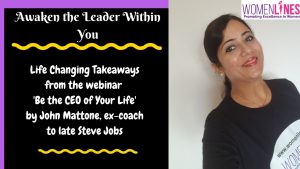Life Changing Takeaways from WebinarBe the CEO of lifeby John Mattoneex coach late Steve Jobs 1