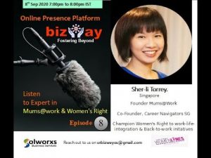Episode 7 Bizway Talk Show presents Entrepreneur Sher li Torreys Wow Story