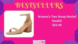 Women's Two Strap Heeled Sandal