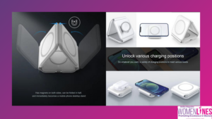 Sleek and Stylish 3-in-1 Wireless Charger for Your Desk