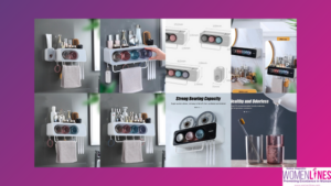 Space Saving UV Toothbrush Sterilizer Organizer