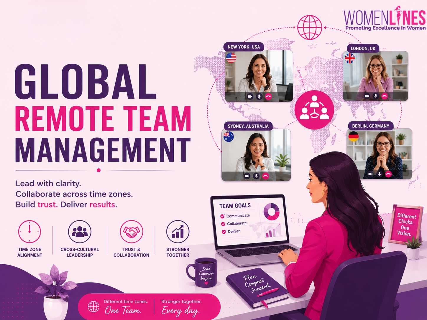 Global Remote Team Management: How Women Leaders Can Successfully Lead International Teams Across Time Zones