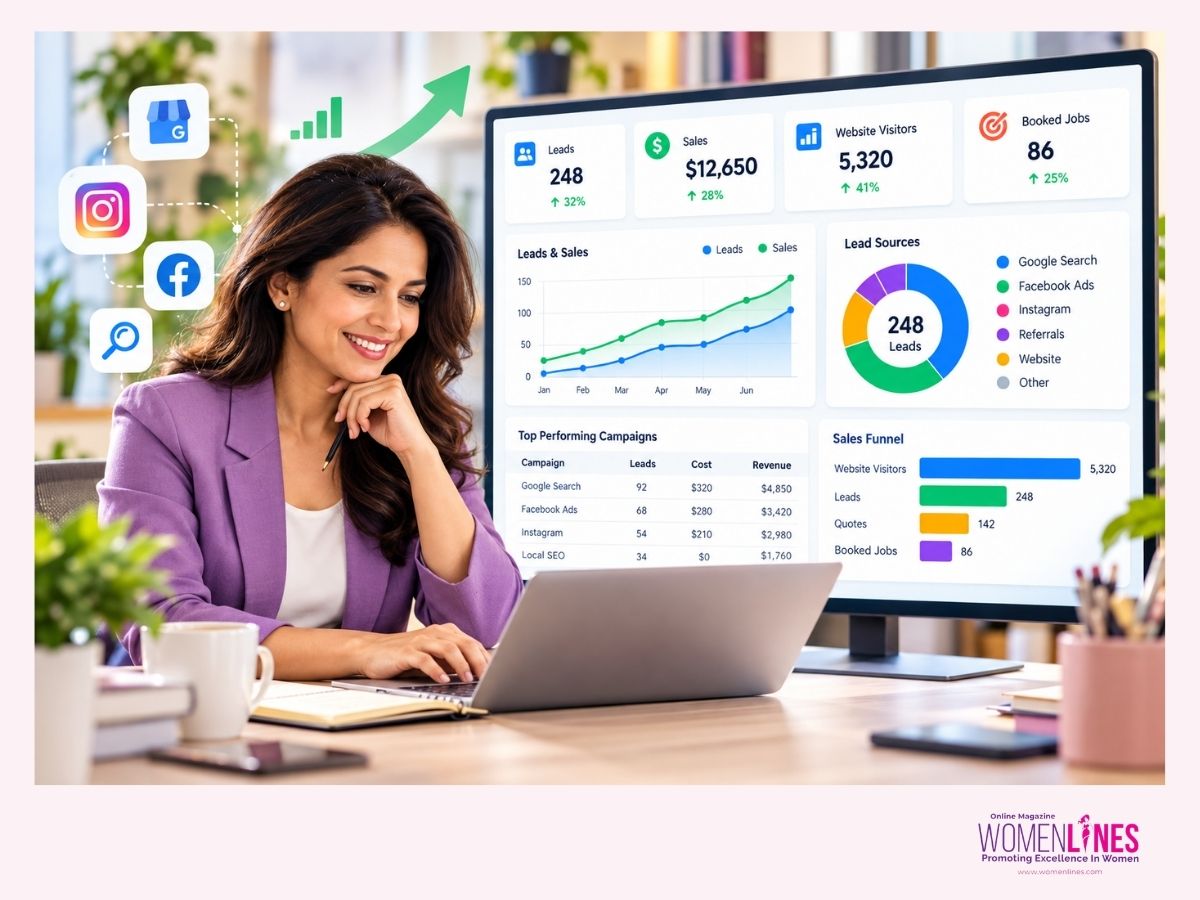 Service Business Marketing Dashboard: Track Leads, Sales & Growth